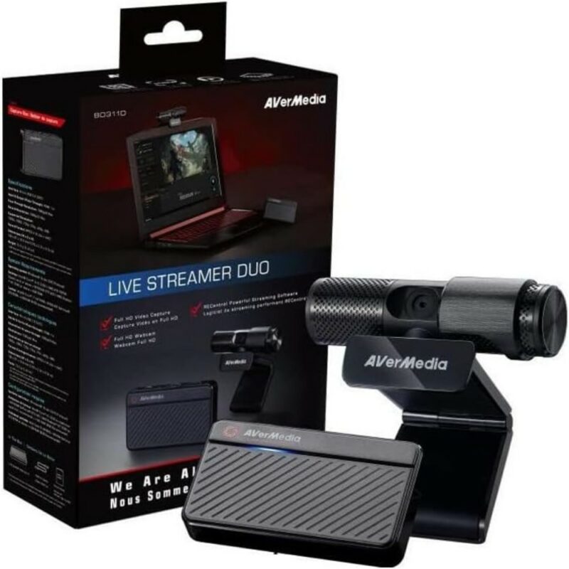 bundle AVerMedia bo311d live streamer duo webcam 2 mp