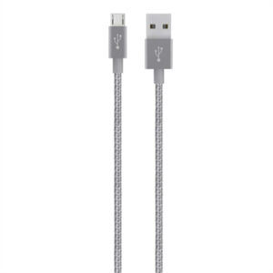 CBL METAL MICRO USB 2.4A GRIS