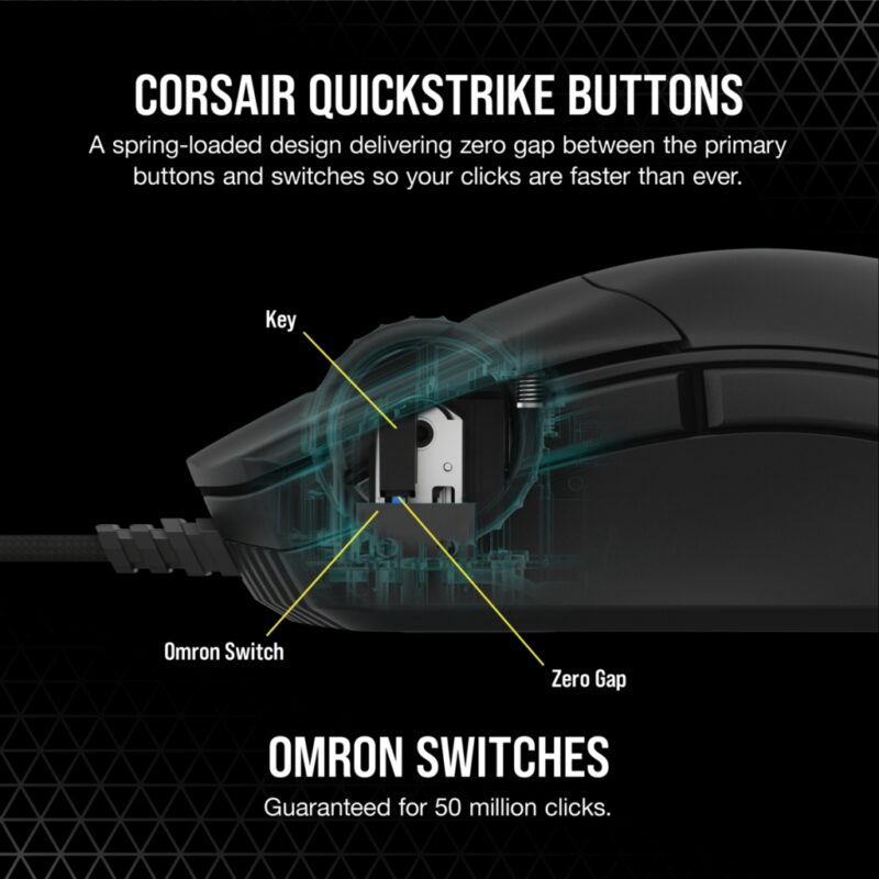 Corsair SABRE RGB PRO souris Droitier USB Type-A Optique 18000 DPI