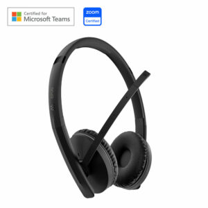 Casque supra-auriculaire sans fil Bluetooth C20 pour PC avec réduction de bruit - Noir