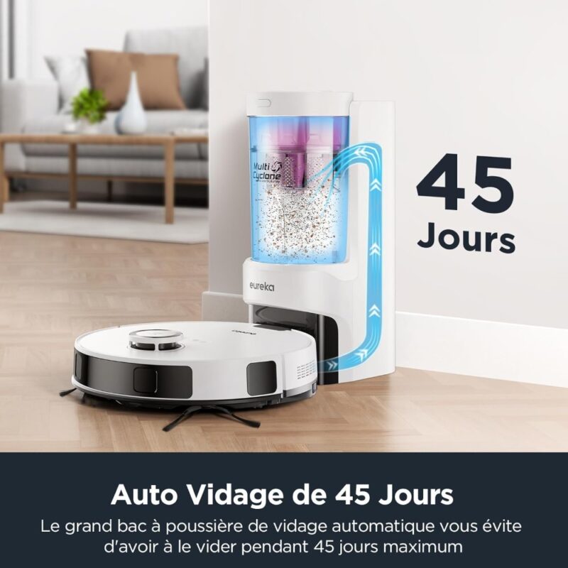 Aspirateur-robot nettoyant lavant - Blanc