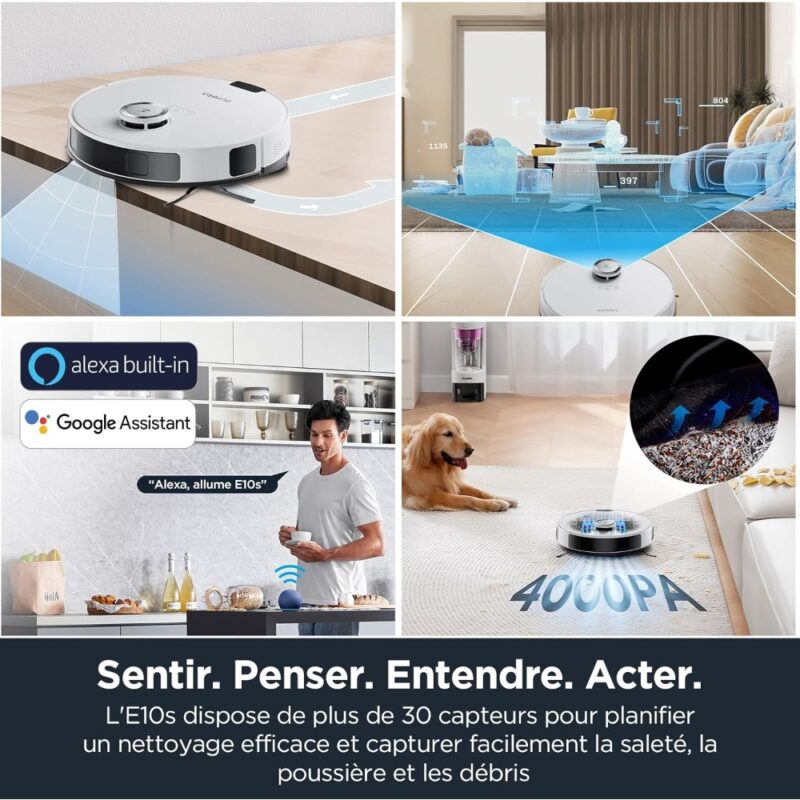 Aspirateur-robot nettoyant lavant - Blanc