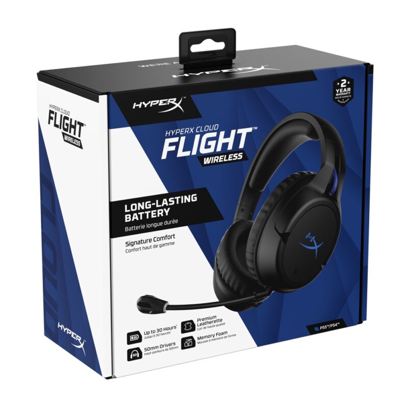 Micro-casque gaming sans fil Cloud Flight pour PS4 / PS5 - Noir & Bleu