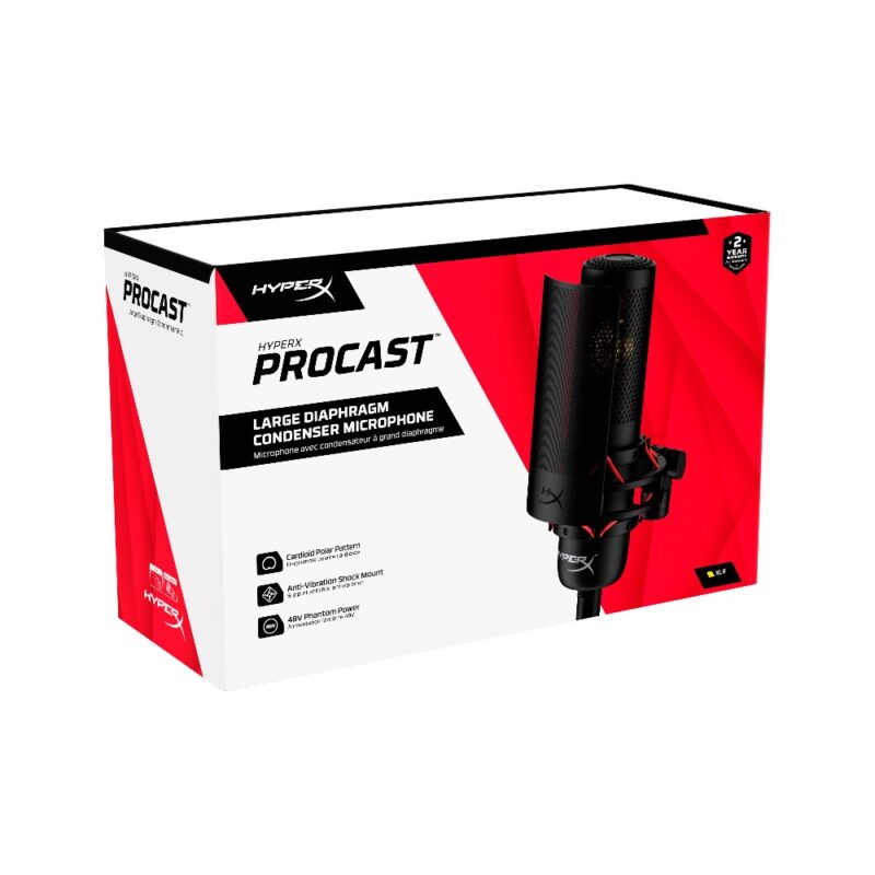 Microphone à condensateur gaming/streaming ProCast - Noir