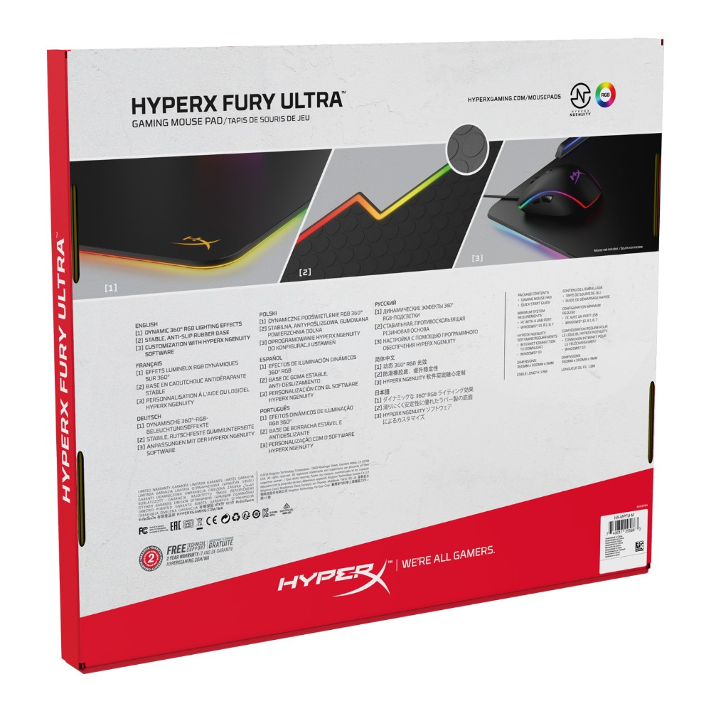 HyperX FURY Ultra, Tapis de souris gaming Noir