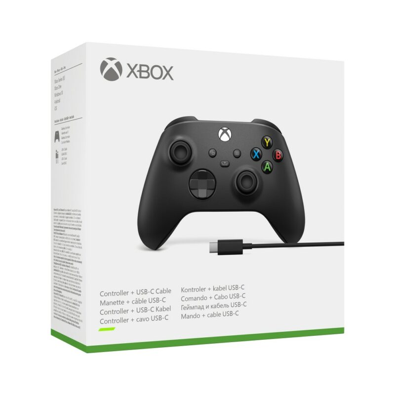 Microsoft Manette Xbox sans fil avec câble de charge PC - Noir