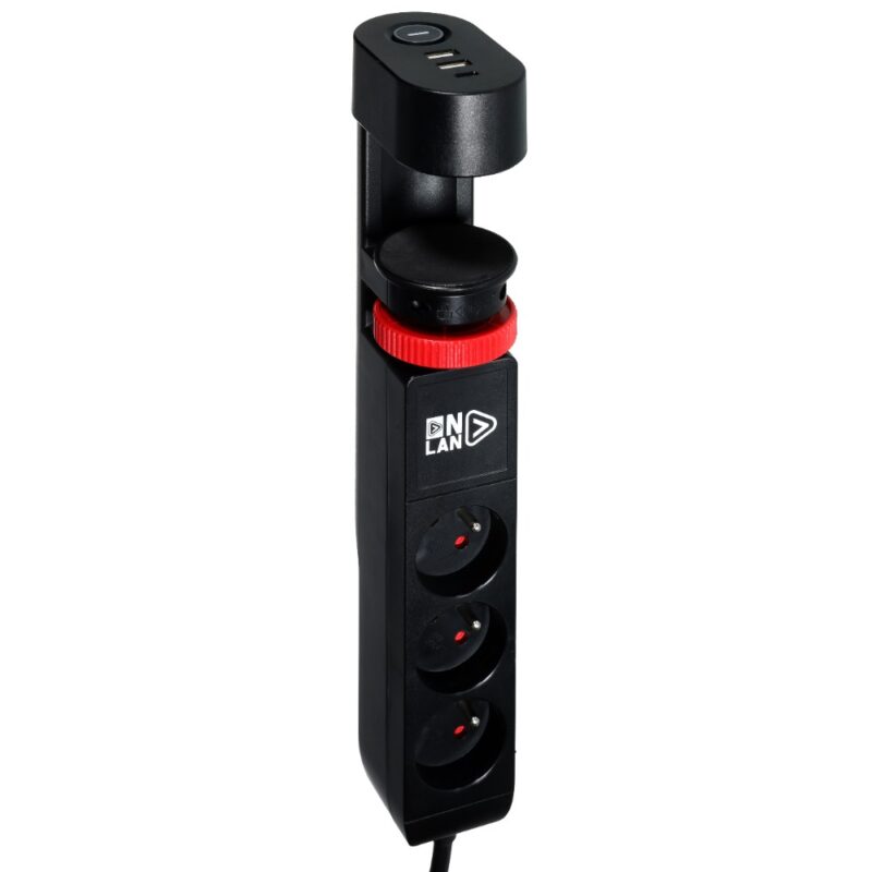 Multiprise de bureau (avec pince) 3 en 1 Onlan Smart Socket