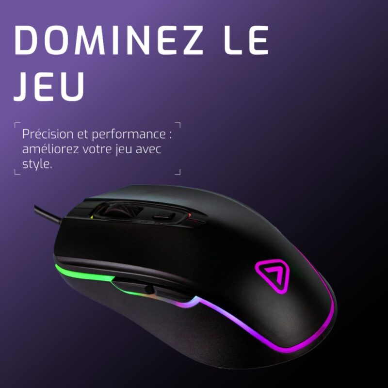 Souris gaming optique filaire SO-30 - Noir