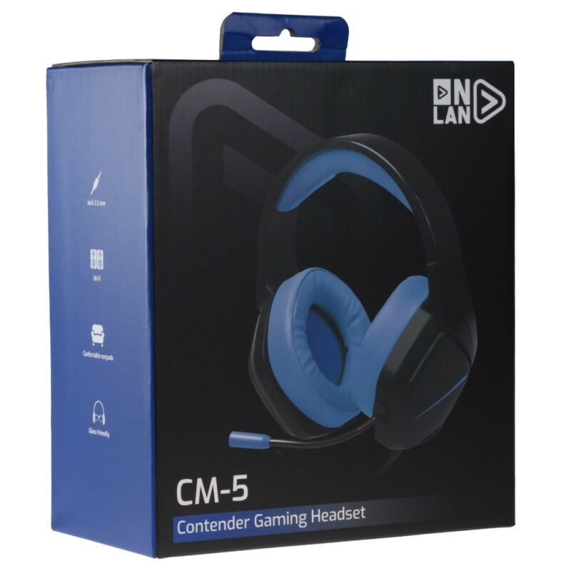 Casque-micro gaming CM-5 pour PS5 - Noir & Bleu