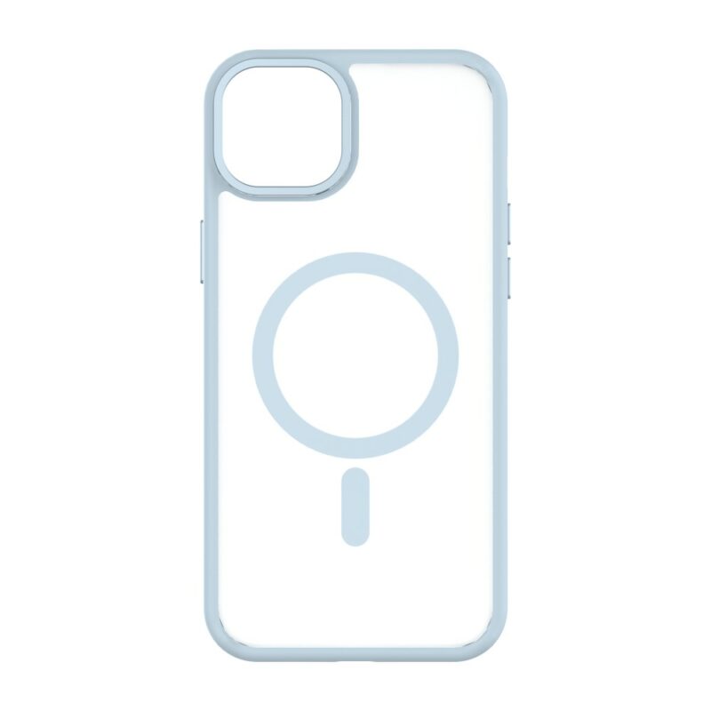 Coque hybride SoftSnap pour iPhone 15 - Bleu transparent
