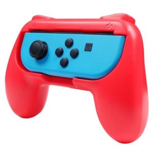 Pack 2 poignées de confort (grips) pour manettes Joy-Con Nintendo Switch - Rouge & Bleu
