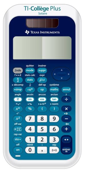 Calculatrice scientifiquesolaire Texas Instruments TI-Collège Plus