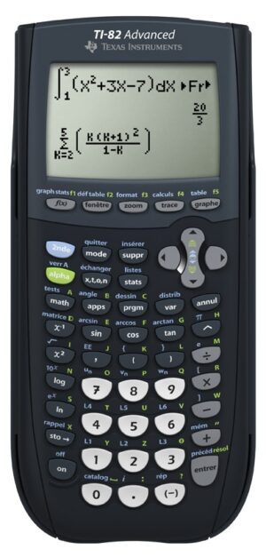 TI-82 ADVANCED - Noir Calculatrice Graphique