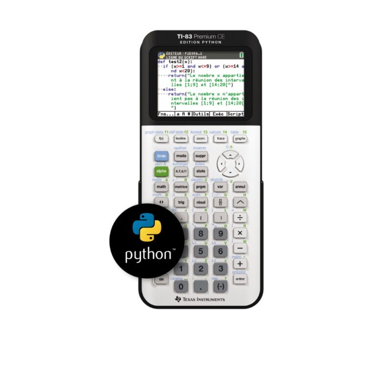 TI-83 PREMIUM CE PYTHON Calculatrice Graphique