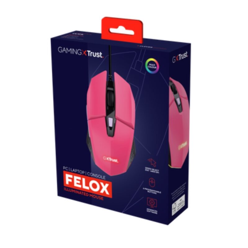 Souris gaming filaire Felox GXT-109P - Rose & Noir