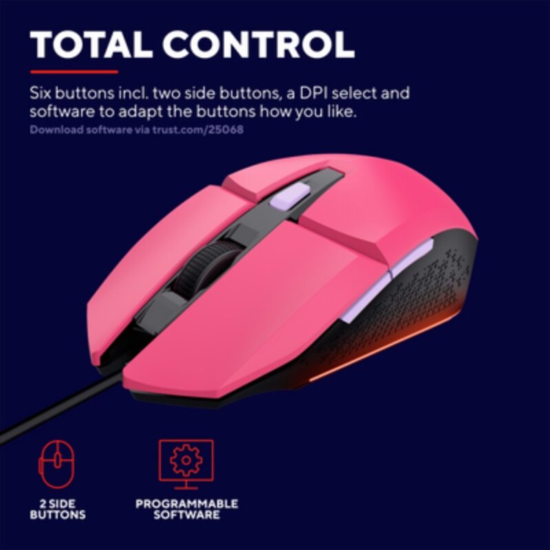 Souris gaming filaire Felox GXT-109P - Rose & Noir