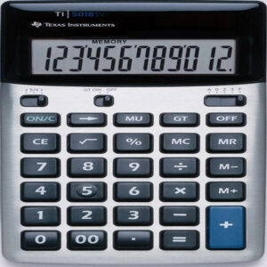 Calculatrice de bureau TI-5018 SV - Gris & Noir