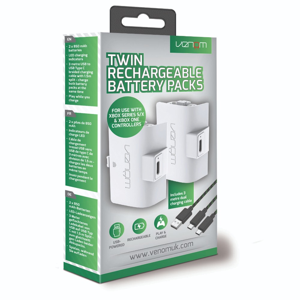 TWIN RECHARGEABLE BATTERY PACK BLANC